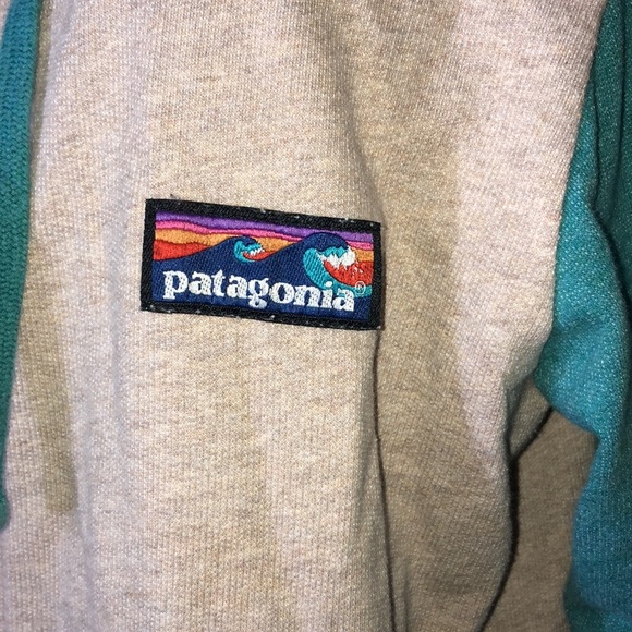 Patagonia Full Zip Sweater Hoodie Organic Cotton small color block sweatshirt​ - Picture 3 of 6